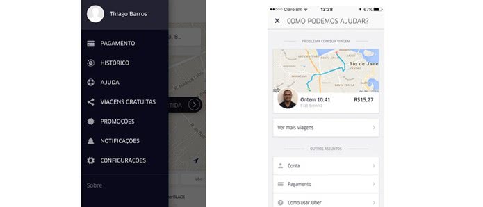 Como pedir reembolso no Uber